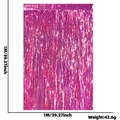 Dunkelrosa Metallic-Fransenvorhang für Partyhintergrund, 1x1 Meter quadratisches Maß - 1*1m Laser Rosarot
