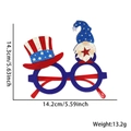 Patriotic Independence Day party glasses with star-spangled hat and gnome design - Top Hat Faceless Gnome Style
