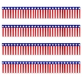 Pack of four patriotic red white and blue star and stripe banners for party decoration - Extra Large Style (30*600cm)