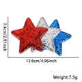 Glittery star party accessories in red silver and blue for Independence Day decor - One Size / Large Red Silver Blue Star Hair Clip