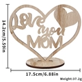 Hollow heart-shaped wooden sign with 'Love you MOM' lettering for Mother's Day decor - Love You Mom Large Heart Style