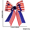 Haarschleife zum Unabhängigkeitstag mit US-Flaggenmuster und Sternen, 9 cm Dekozubehör - Flaggenarm-Schleifenstil