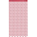 Détail du rideau à franges laser rouge avec boules creuses réfléchissantes pour décoration - Rouge