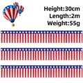 American flag themed banner set with red white and blue stars and stripes 2m long - 30x200cm / Red White and Blue