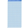 Détail d'un rideau de perles bleues avec sphères creuses pour décoration de fête - Bleu
