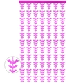 Close-up of pink laser foil curtain featuring decorative bat-shaped cutout details - Rose Red / 100x200cm