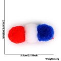Haarklammer mit roten weißen und blauen Pompons für die Independence Day Party - Rot Weiß Blau Pompon-Stil