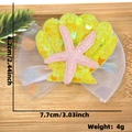Molletta per capelli a tema marino con conchiglia di paillettes e stella marina rosa - Conchiglia di Paillettes Gialla