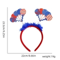 Serre-tête drapeau USA patriotique avec plumes bleues et ballons étoiles fête nationale - Style Ballon