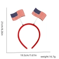 Serre-tête Fête de l'Indépendance USA avec étoiles drapeau sur ressorts métalliques - Style Double Drapeau USA