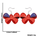 Pendientes de mariposa con purpurina y bandera americana para el Día Independencia - Estilo Lazo Bandera USA