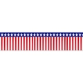 Patriotic USA flag fringe garland with blue stars and red white stripes for party - Red White Blue Star Pattern / Red/White/Blue
