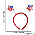 Serre-tête Fête de l'Indépendance avec étoiles drapeau USA sur fils à ressort - Style Étoile Drapeau USA