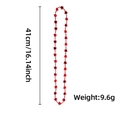 Independence Day red star bead necklace 41cm length 9.6g weight for party decor - Red Stars