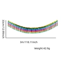Rainbow metallic fringe garland curtain for party background wall 3m x 33cm length - 33x300cm / Dark Rainbow