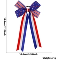 Elastico per capelli con grande fiocco a stelle e strisce per il Giorno dell'Indipendenza - Stile B (Stelle E Strisce Satinate)
