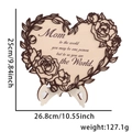 Wooden heart-shaped Mother's Day table ornament with LOVE MOM text, 25cm height decoration - Mother's Day Heart Ornament A