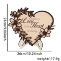 Wooden heart plaque Mother's Day gift with floral cutouts and stand, 26x23cm size - Mother's Day Heart Ornament B