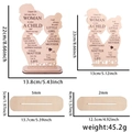Wooden Mother's Day plaque with daughter silhouette and To My Mom heartfelt message - Mother Daughter Set