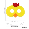 Maschera da pulcino in feltro per Pasqua con cordino elastico e dimensioni esatte - Taglia unica / Maschera da Pulcino con Cresta Rossa