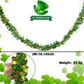 Ghirlanda San Patrizio da 2M con trifogli verdi e oro per decorazioni di festa - Gold-Green Round Disc Style