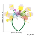 Cerchietto di Pasqua con filamenti colorati e pulcini, dimensioni 23,3 x 29,9 cm - Cerchietto con Fili d'Angelo (Senza Luce) / Stile Più Pulcini In Guscio D'uovo