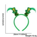 St. Patrick's Day headband with green hats, golden shamrocks and dimensional specs - Top Hat Feather