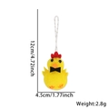 Süßer gelber Osterküken-Plüschanhänger mit schwarzer Schleife und Maßen 12cm - Gelbes Kükenornament