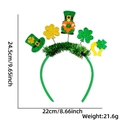 St. Patrick's Day headband with green shamrocks, golden clovers and lucky leprechaun hat - Top Hat Shamrock Gnome Style