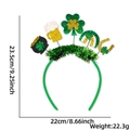 St. Patrick's Day headband with green sequins, clover, and beer mug festive charms - Gold Coin Pot Beer Shamrock Style