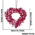 Couronne scintillante en forme de cœur rouge et violet avec dimensions pour décoration de fête - M / Coloré