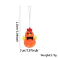 Pendentif poulet de Pâques en peluche orange avec dimensions de 12,8 cm de hauteur - Ornement de Poussin Orange