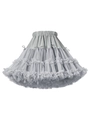 Jupon tutu multicouches gris argenté avec nœuds pour la mode féminine - Gris Clair (Taille réglable)