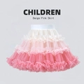 Gonna tutu da bambina con sfumatura beige-rosa e fascia elastica in vita - Rosso Anguria (Gonna Tutu) / 90cm