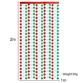2m x 1m Red Green White Clover Laser Foil Fringe Curtain for Birthday Party Backdrop - Red Green Silver Shamrock / 100cmx200cm Pack