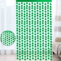 Rideau à franges trèfles verts pour décoration murale de fête de la Saint-Patrick - Rideau de Porte Trèfle 1m*2m