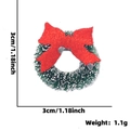 Mini corona de Navidad con lazo rojo y lentejuelas plateadas, diámetro de unos 3cm - Lazo de Lentejuelas 3cm Verde