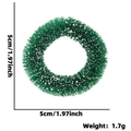 Mini couronne de Noël verte avec effet neige, 5 cm de diamètre pour déco de fête - M / Style à Pointes Enneigées / Vert clair