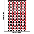 Casino poker themed party fringe curtain 1x2m with heart spade club diamond and dice icons - 1*2 Meters / Black Red