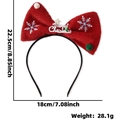 Cerchietto natalizio rosso in peluche con fiocchi di neve e scritta Merry Christmas - Stile Velluto Rosso Fiocco di Neve