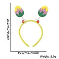 Easter chick felt headband with yellow glitter spring details and measurements - Easter Egg & Mushroom