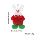 Weihnachts-Rentier Plüschfigur mit roten Pailletten und Schleife für den Weihnachtsbaum - Rentier mit Fliege