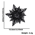 Sparkling black glitter snowflake ornament for Christmas tree DIY decorations - Black