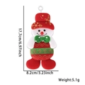 Weihnachts-Schneemann-Stoffanhänger in Rot und Grün mit festlichem goldenen Schneeflocken-Hut - Goldfolien-Schneeflocken-Hut Schneemann