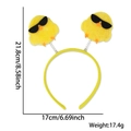 Yellow plush Easter chick headband with sunglasses and spring bouncing cartoon toys - Dual Sunglasses Chicks