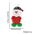 Weihnachtsmann-Anhänger aus Filz mit rot kariertem Hut und Maßen für den Weihnachtsbaum - Rot-Grüner Karo-Hut Weihnachtsmann