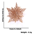 Glittering rose gold snowflake ornament 13cm for Christmas tree decoration - Rose Gold