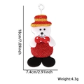 Pendentif ours en peluche de Noël à paillettes rouges avec crochet de 18cm de haut - Ornements de Noël / Ours avec Chapeau à Rayures Rouges et Dorées