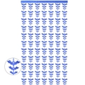 Blue Halloween bat fringe curtain with cutout smile faces for spooky party decor - Blue / 100x200cm