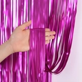Tenda a frange rosa opaco per decorazione di sfondo per feste di compleanno e vacanze - 1*2 Metri / Rosa Rosso Opaco